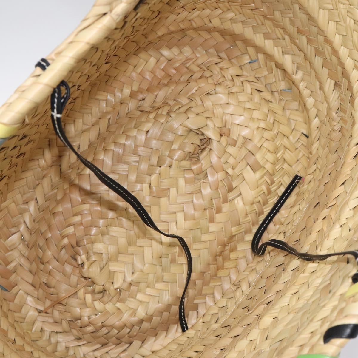 Loewe Basket Bag Large Anagram Bag Raffia Leather Beige Multicolor
