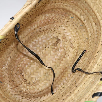 Loewe Basket Bag Large Anagram Bag Raffia Leather Beige Multicolor