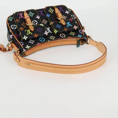 Louis Vuitton Monogram Multicolor Lodge Pm Hand Bag Black M40054 Lv