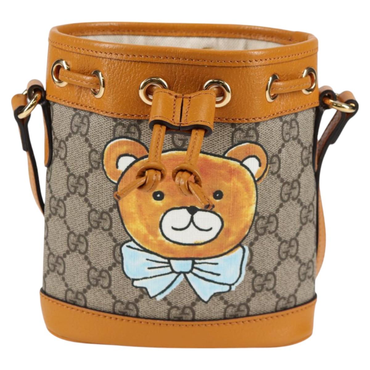 Gucci Gg Supreme Shoulder Bag Pvc Beige Gold 660304