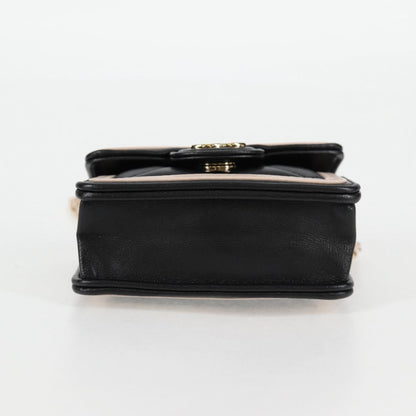 Chanel Matelasse Chain Pouch Shoulder Bag Lamb Skin Black Gold Cc