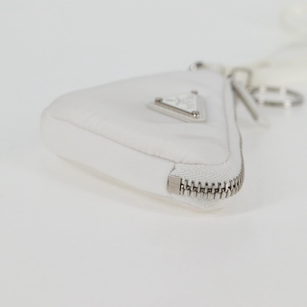 Prada Shoulder Bag Nylon White Silver