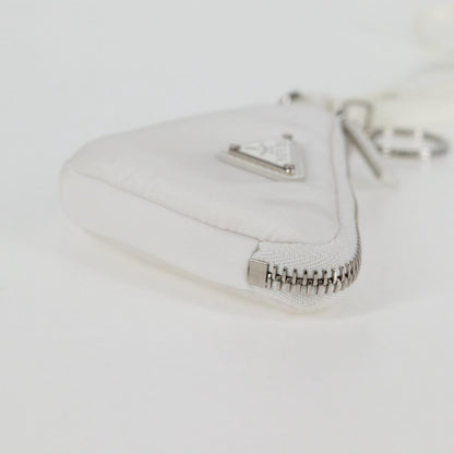 Prada Shoulder Bag Nylon White Silver
