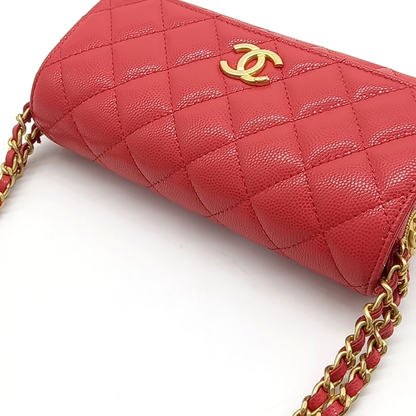 Chanel Caviar Double Chain Cross Bag (10052264)
