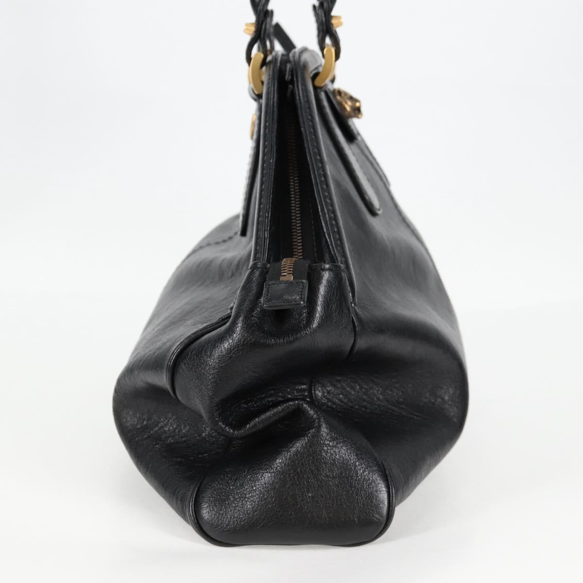 Gucci Gg Marmont Hand Bag Leather Black Gold 515937
