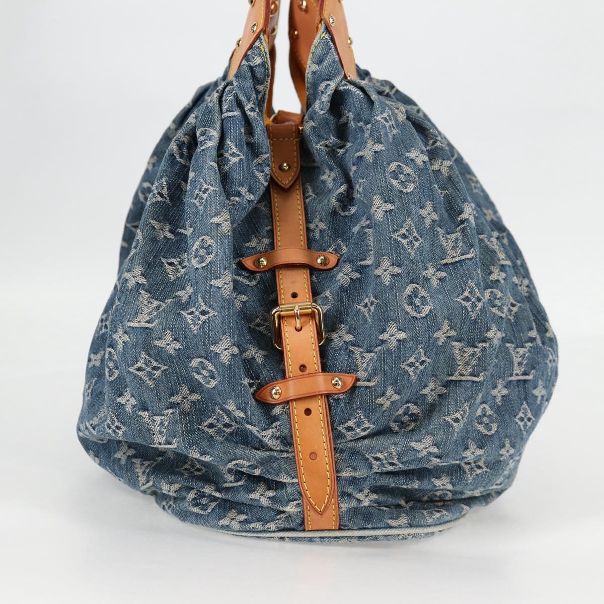 Louis Vuitton Monogram Denim Xl Hand Bag Blue M95515 Lv
