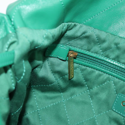 Chanel Chain Chanel 22 Shoulder Bag Lamb Skin Green Gold Cc