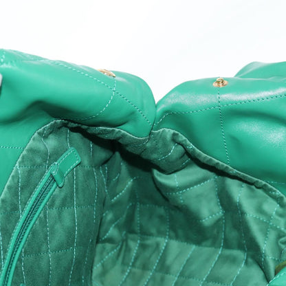 Chanel Chain Chanel 22 Shoulder Bag Lamb Skin Green Gold Cc