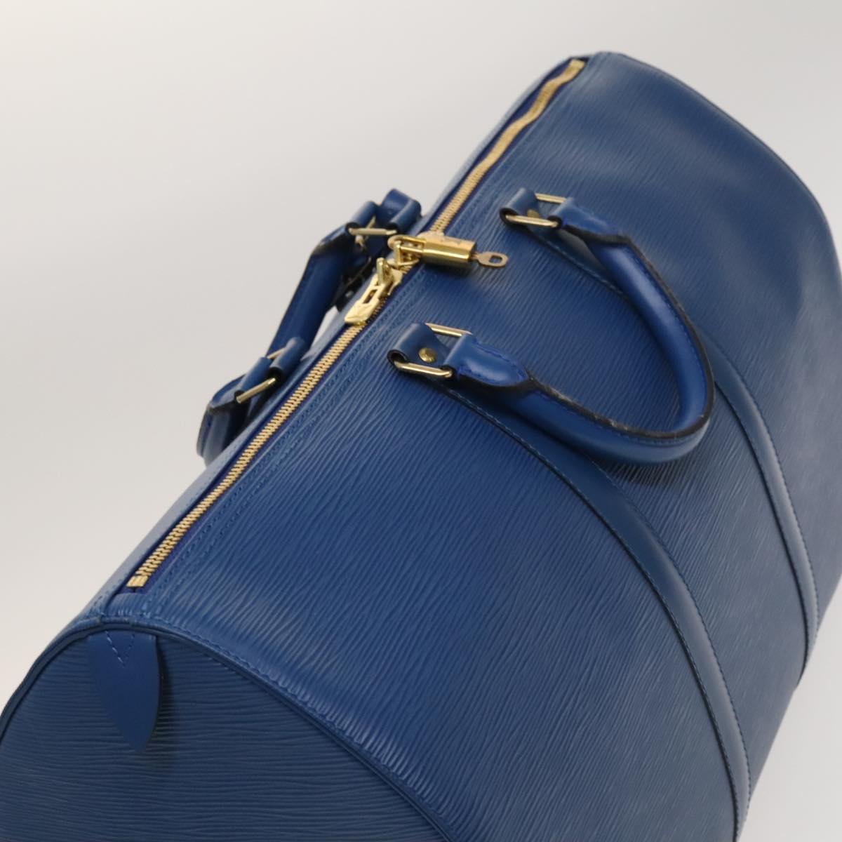 Louis Vuitton Epi Keepall 50 Boston Bag Blue M42965 Lv