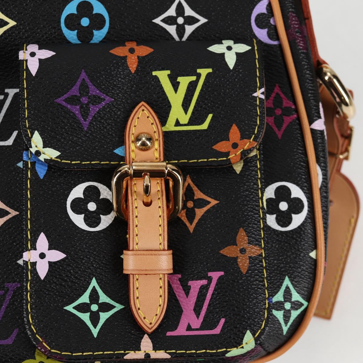 Louis Vuitton Monogram Multicolor Lodge Pm Hand Bag Black M40054 Lv