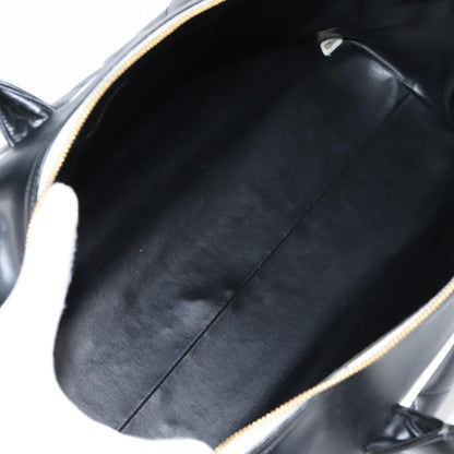 Chanel Matelasse Boston Bag Calf Skin Black Cc