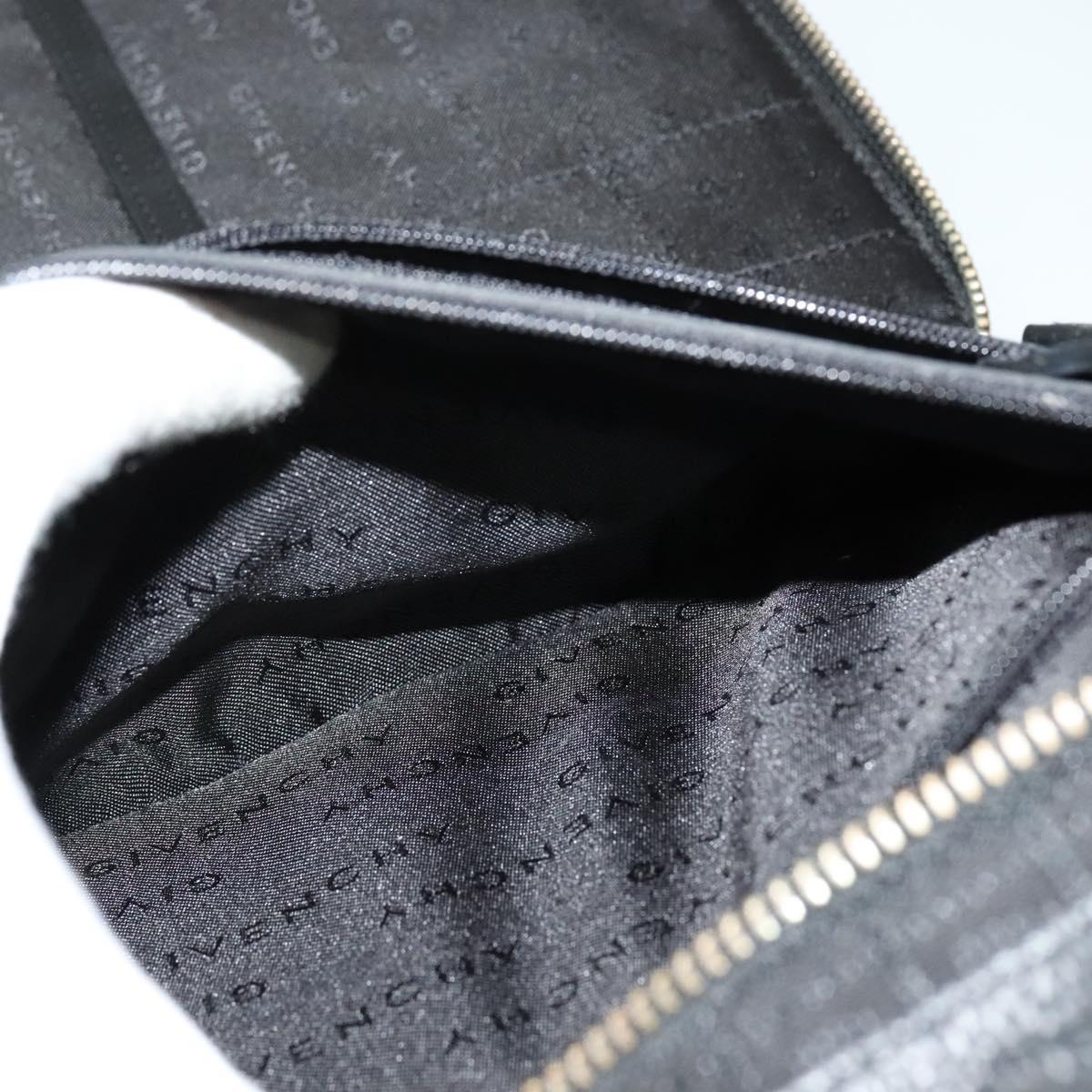 Givenchy Shoulder Bag Canvas Black Silver