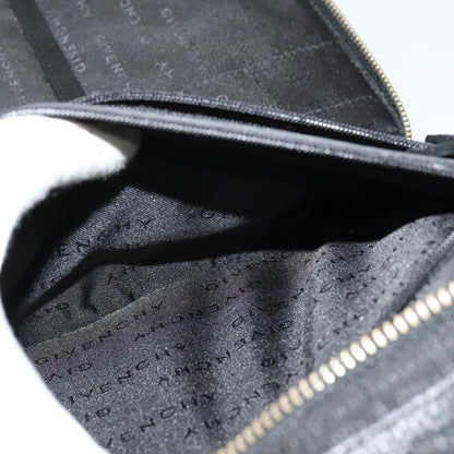Givenchy Shoulder Bag Canvas Black Silver
