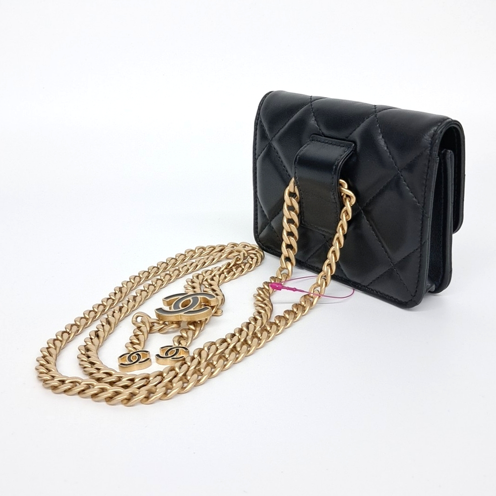 Chanel Lambskin Chain Mini Belt Bag (10008026)