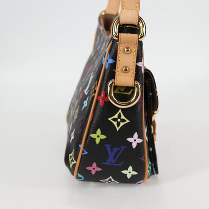 Louis Vuitton Monogram Multicolor Lodge Pm Hand Bag Black M40054 Lv