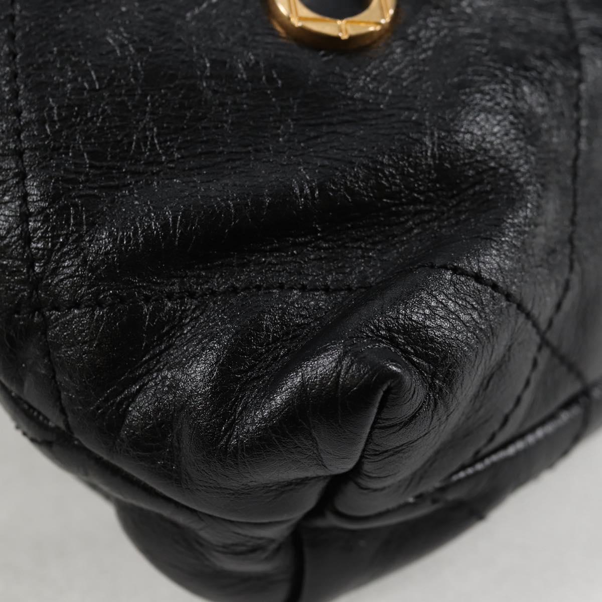 Chanel Chain Chanel 22 Shoulder Bag Leather Black Gold Cc