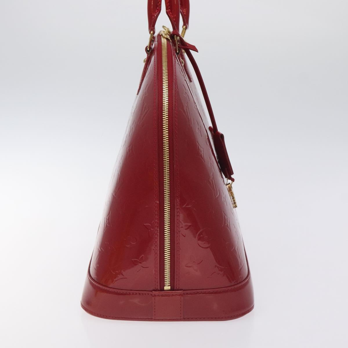 Louis Vuitton Monogram Vernis Alma Gm Hand Bag Pomme D'amour M93596