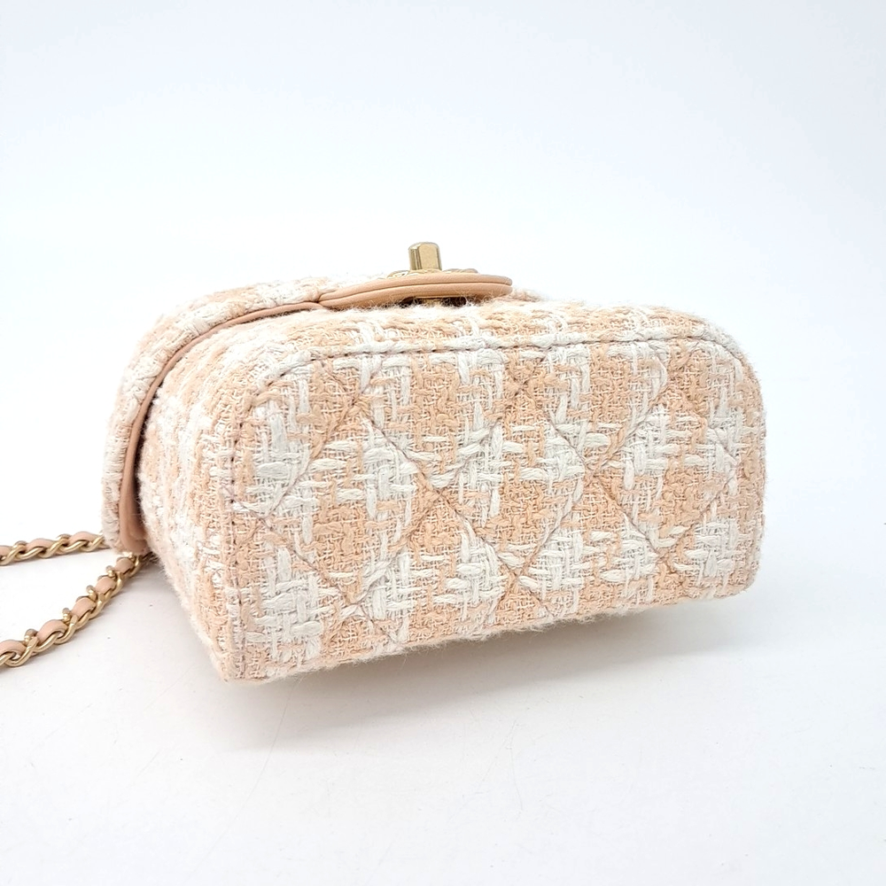 Chanel Tweed Top Handle Tote And Shoulder Bag (10000164)
