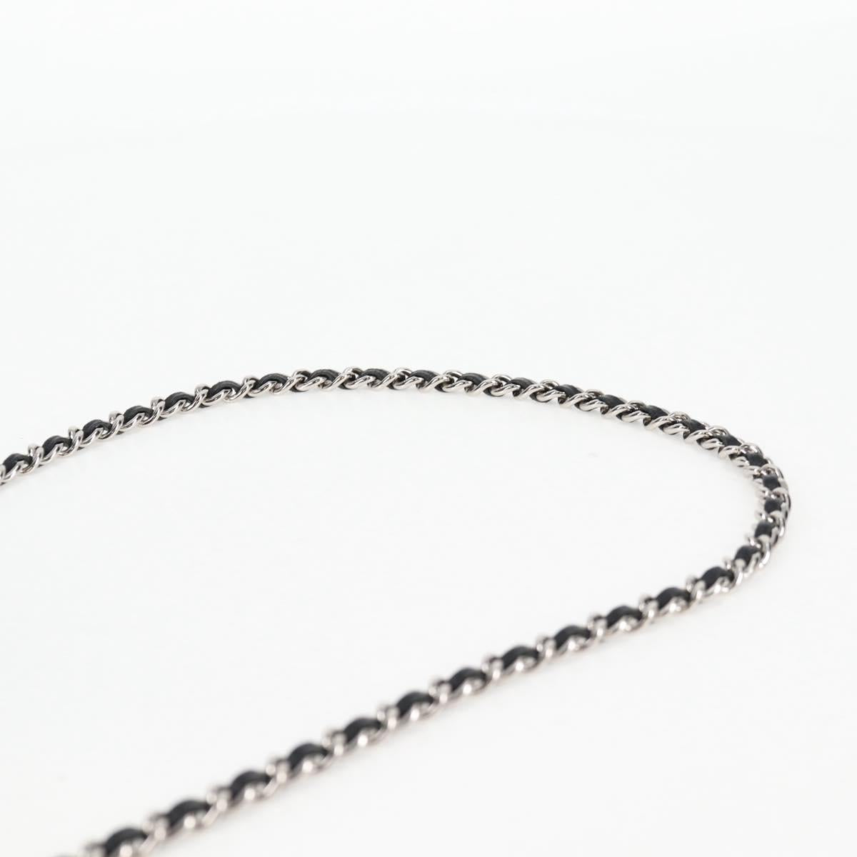 Chanel Matelasse Chain Wallet Lamb Skin Black Silver Cc