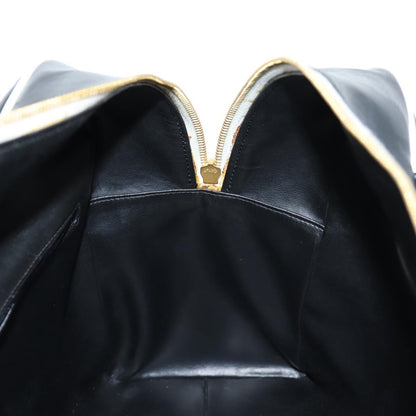 Chanel Matelasse Boston Bag Calf Skin Black Cc