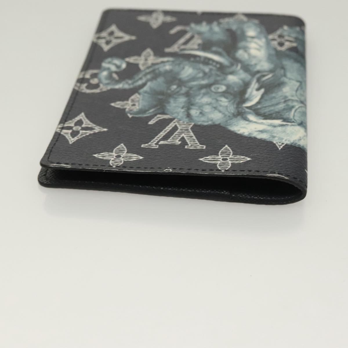 Louis Vuitton Monogram Savanna Couverture Passport Case Navy Lv
