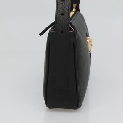 Versace Shoulder Bag Leather Black Gold