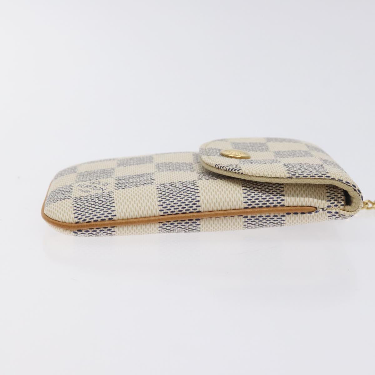 Louis Vuitton Damier Azur Etui Telephonne Mm Cell Phone Case N60026