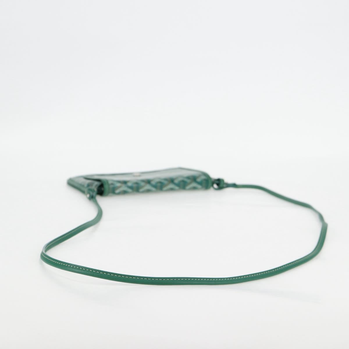 Goyard Herringbone Plum Shoulder Bag Pvc Green