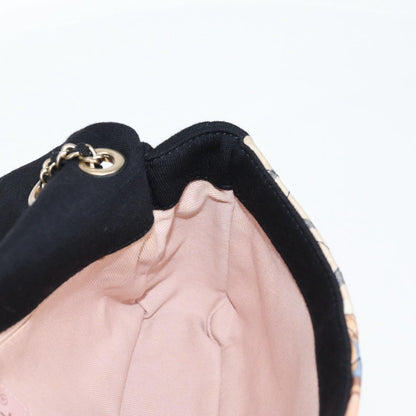 Chanel Chain Matelasse Shoulder Bag Canvas Black Cc