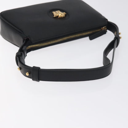 Versace Shoulder Bag Leather Black Gold