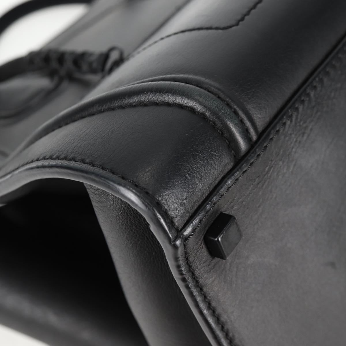Celine Luggage Phantom Hand Bag Leather Black