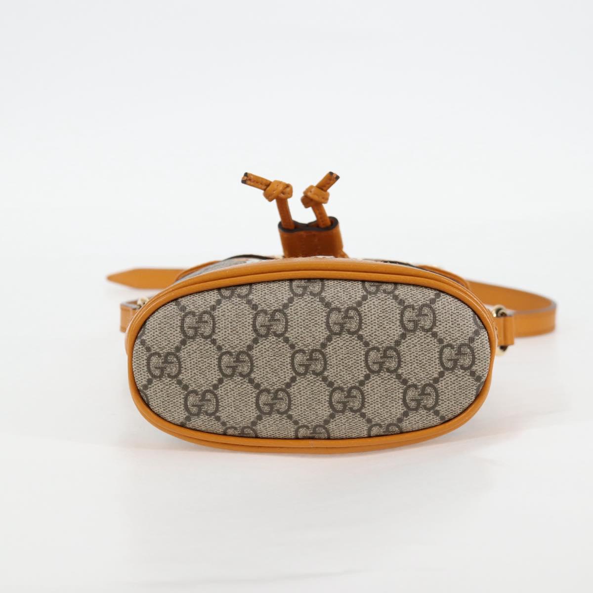 Gucci Gg Supreme Shoulder Bag Pvc Beige Gold 660304