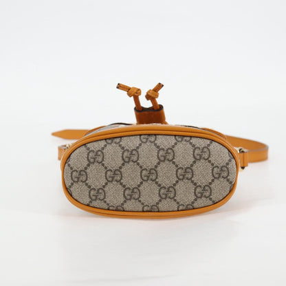 Gucci Gg Supreme Shoulder Bag Pvc Beige Gold 660304