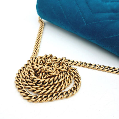 Gucci Marmont Velvet Mini Cross Bag (488426) (2128601)