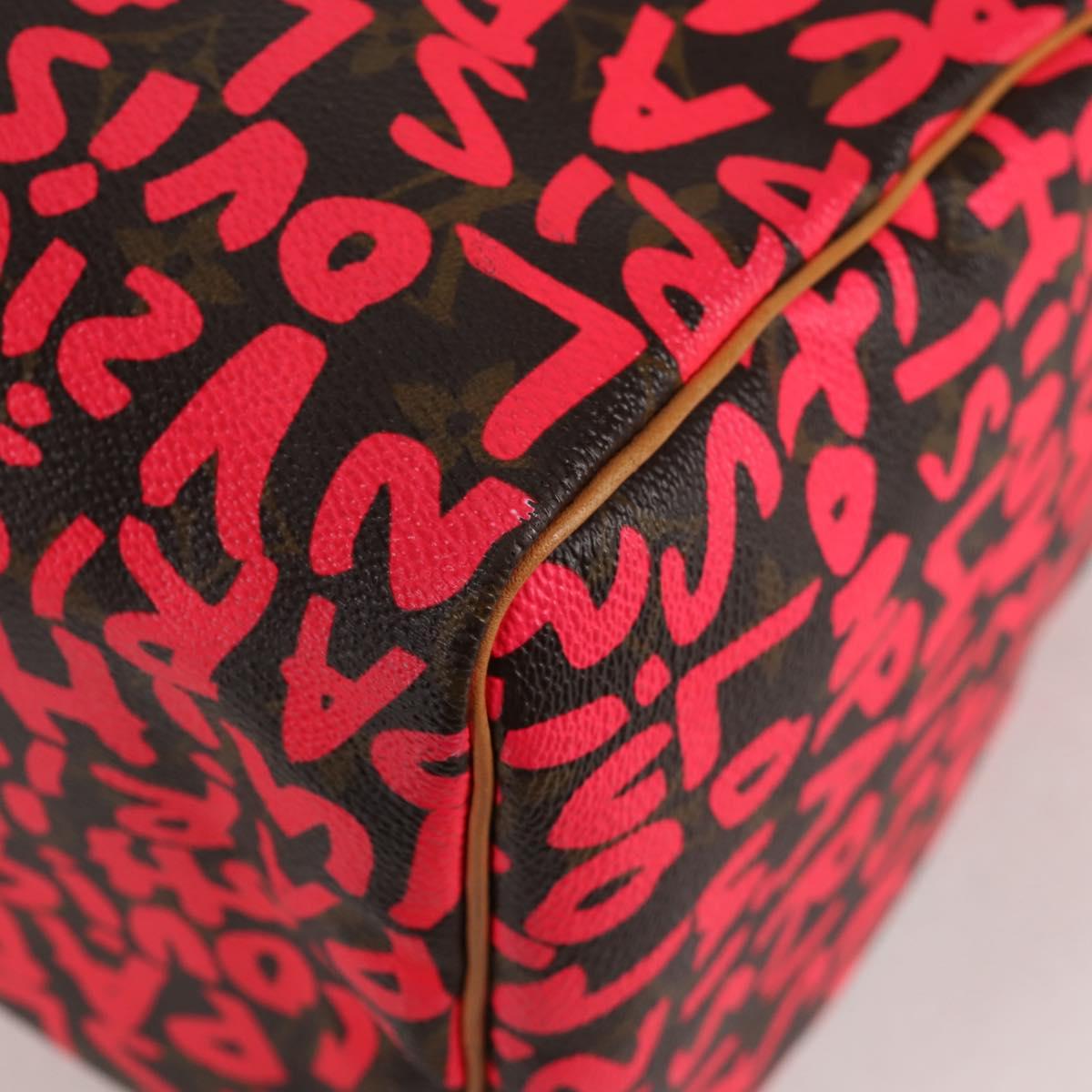 Louis Vuitton Monogram Graffiti Speedy 30 Hand Bag Pink M93704 Lv