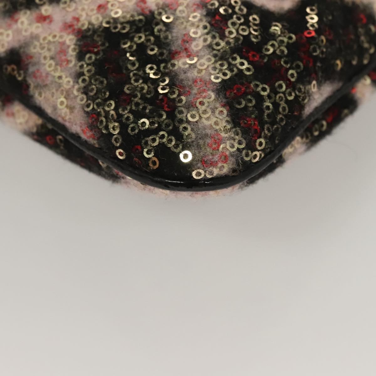 Fendi Accessory Pouch Sequin Pink Gold
