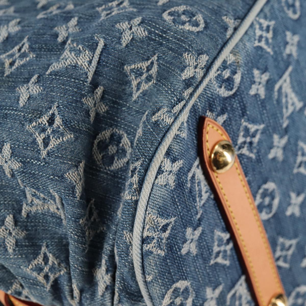 Louis Vuitton Monogram Denim Xl Hand Bag Blue M95515 Lv