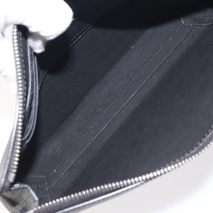 Fendi Zucca Canvas Clutch Bag Pvc Black Silver
