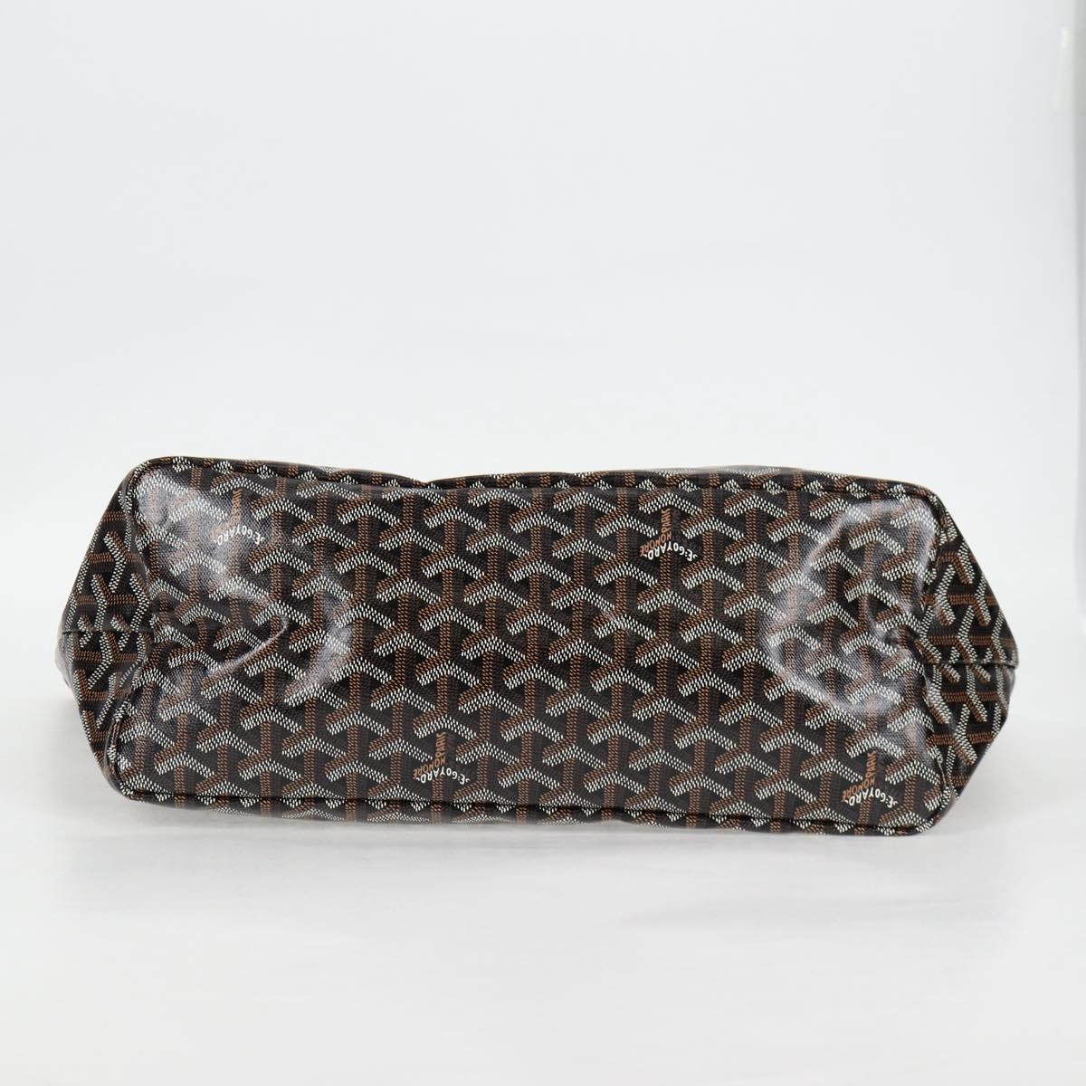 Goyard Herringbone Saint Louis Gm Tote Bag Pvc Black