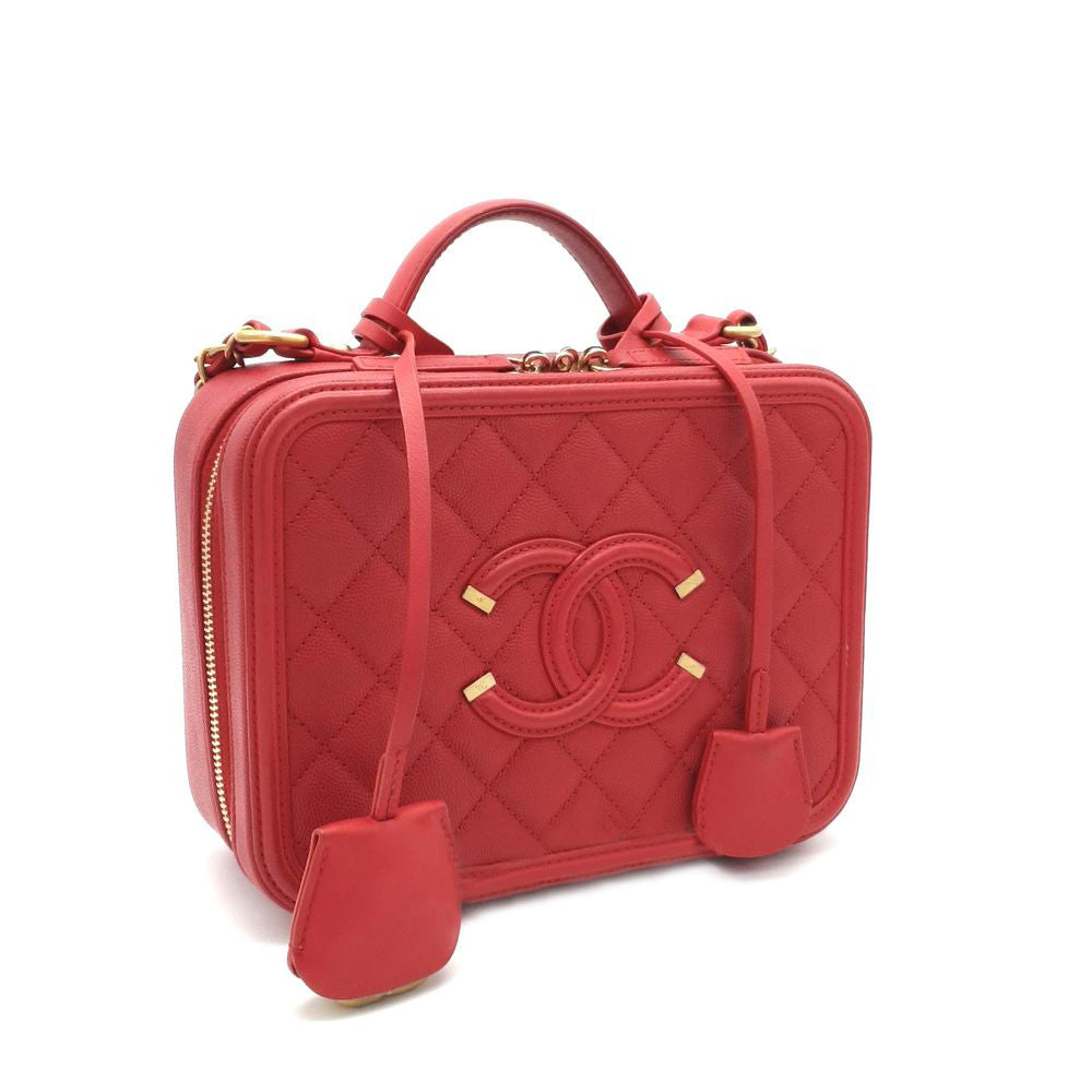 Chanel Caviar Cosmetic Tote And Shoulder Bag (1533725)