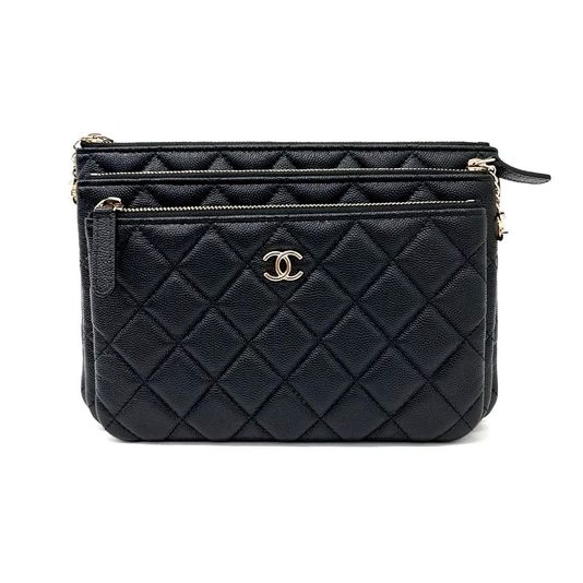 Chanel Caviar Trio Clutch (6138864)