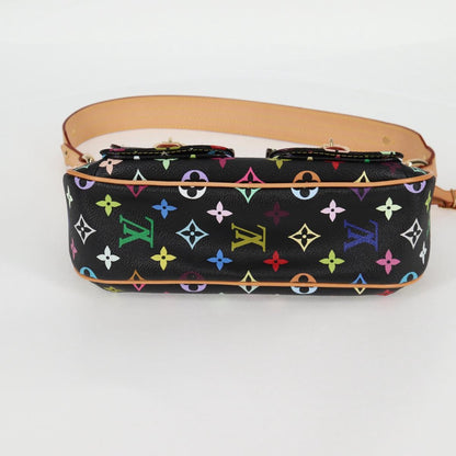 Louis Vuitton Monogram Multicolor Lodge Pm Hand Bag Black M40054 Lv