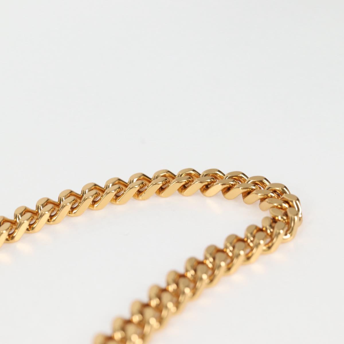 Saint Laurent Chain Shoulder Bag Leather Red Gold