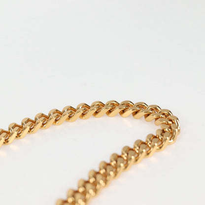 Saint Laurent Chain Shoulder Bag Leather Red Gold