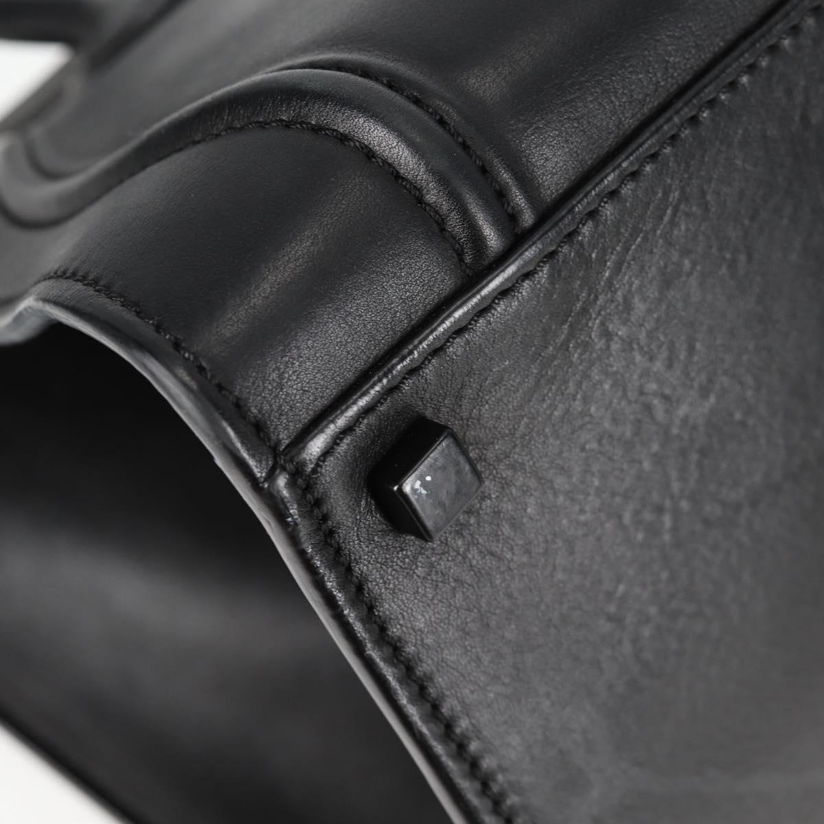 Celine Luggage Phantom Hand Bag Leather Black
