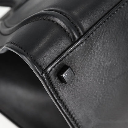 Celine Luggage Phantom Hand Bag Leather Black
