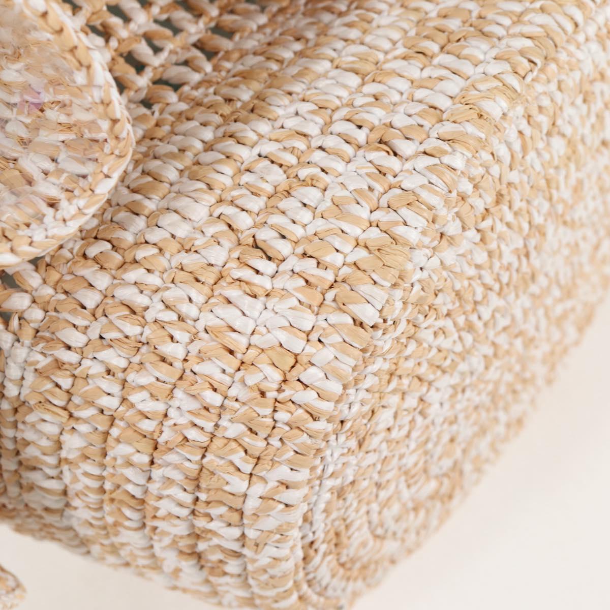 Loewe Sequin Balloon Shoulder Bag Raffia Beige Gold
