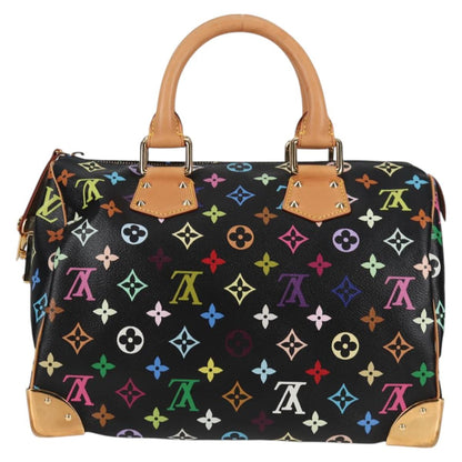 Louis Vuitton Monogram Multicolor Speedy 30 Hand Bag Black M92642