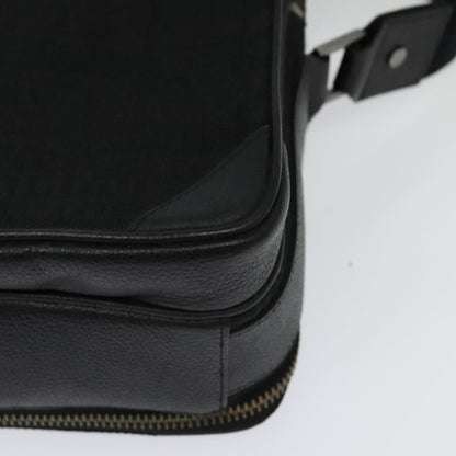 Givenchy Shoulder Bag Canvas Black Silver