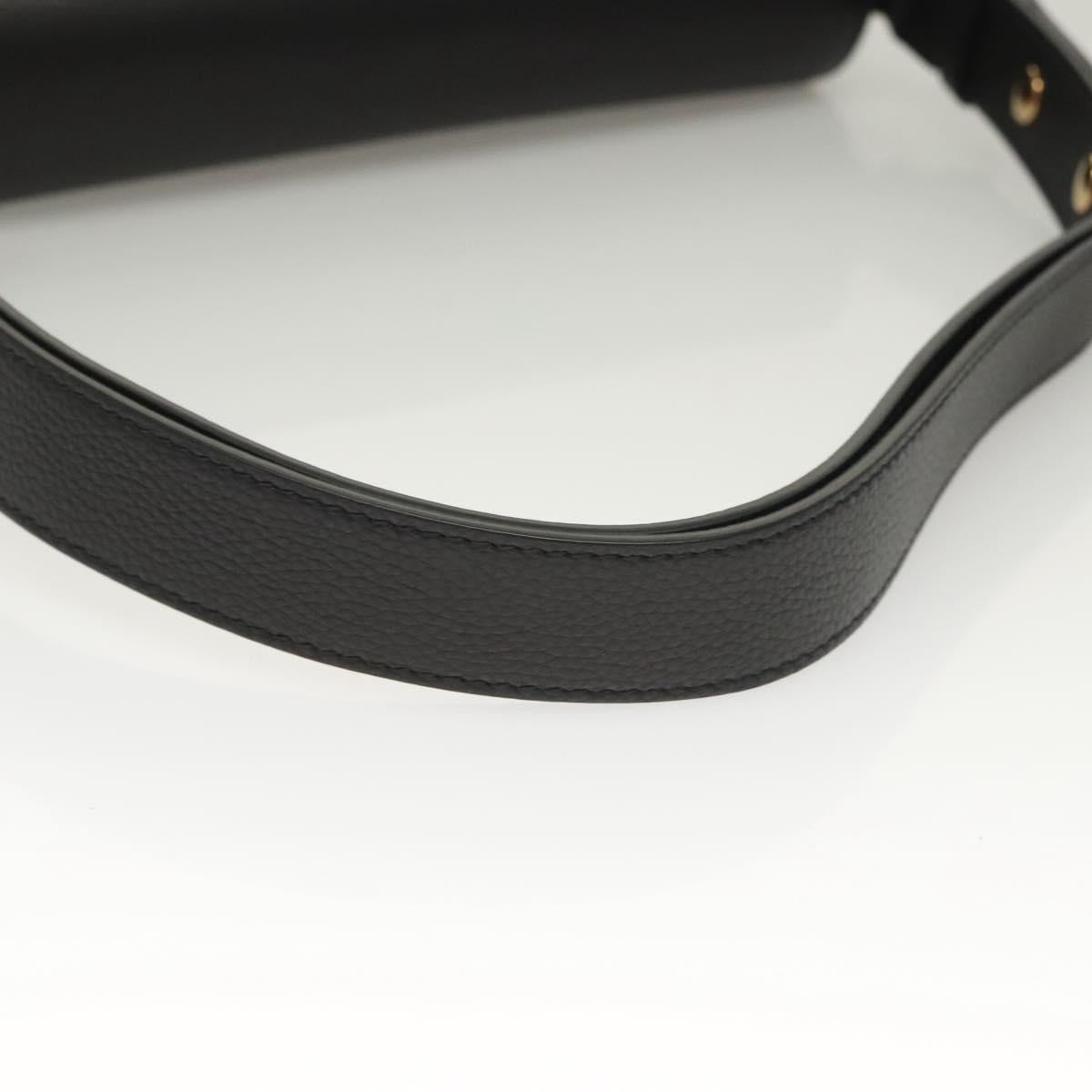 Versace Shoulder Bag Leather Black Gold White